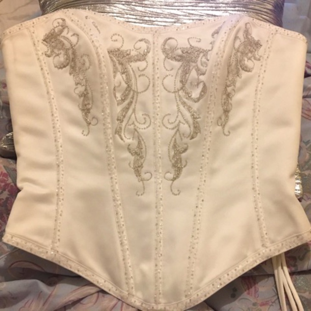 Essense Beaded Bridal Wedding Separate Corset Top - Picture 7 of 9